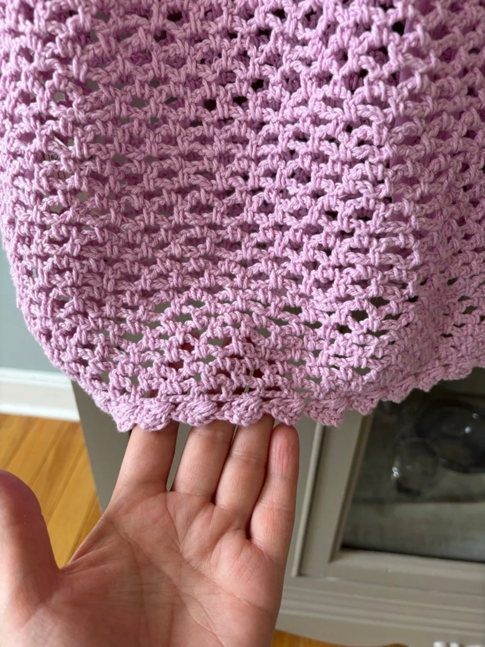 Free People Lily Crochet Top in Candy Lilac, size Small, NWT - Picture 8 of 9